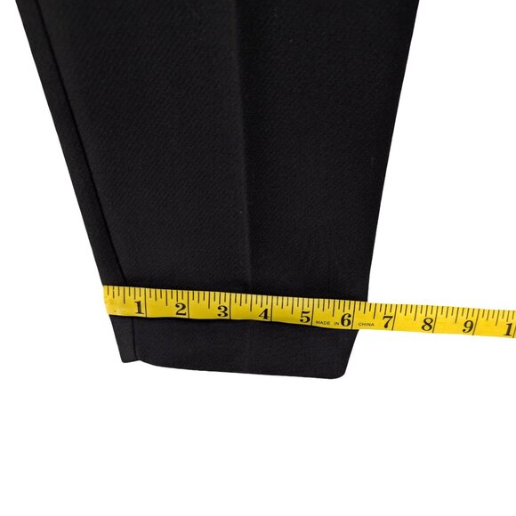 Talbots Hampshire Pants Womens Solid Black Flat Front Stretch Size 6P - Picture 10 of 11